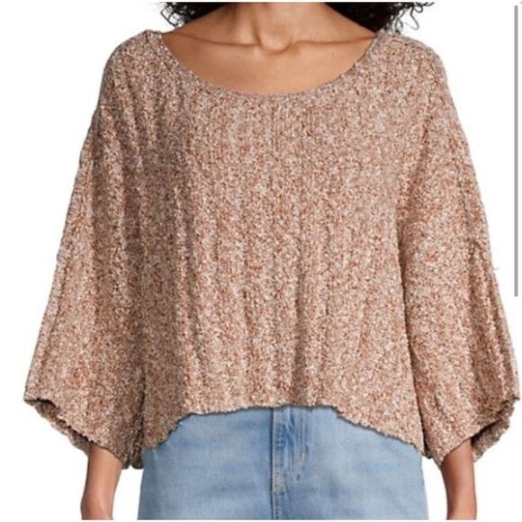 Free People Good Day Pullover Oversized Chunky Knit Sweater - Women’s US LG - Picture 3 of 10